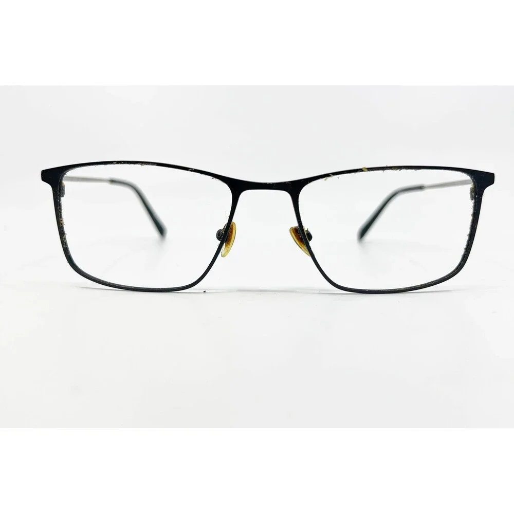 Michael Ryen Eyeglasses Mens Black MR-308 C2 Rectangular Metal 54-18-140